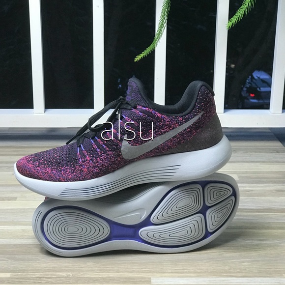 NWT Nike LunarEpic Low Flyknit 2 Violet Grey WMNS - Picture 7 of 8
